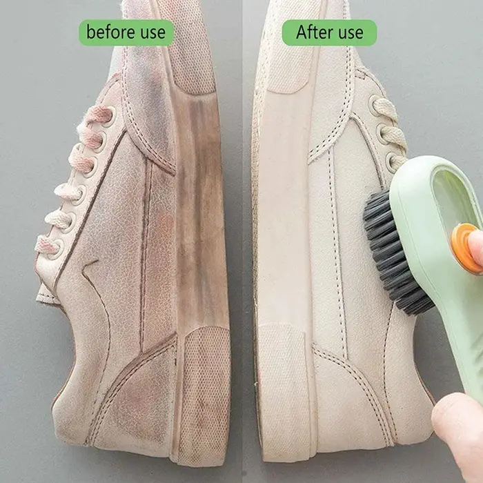 Brosse à chaussures à décharge automatique de liquide, nettoyage en profondeur multifonctionnel, poi