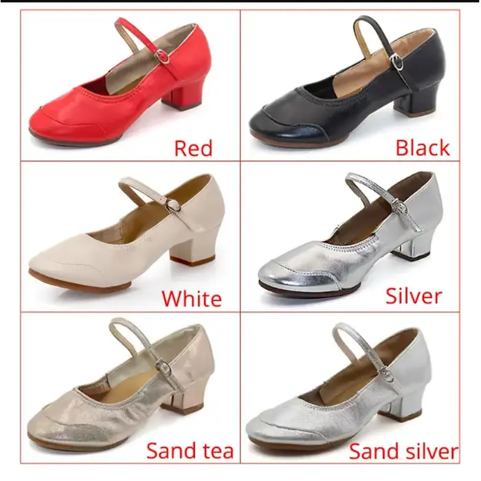 Chaussures de danse à talons bas pour femmes