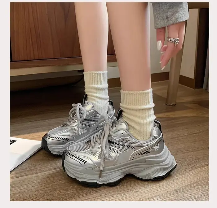Baskets plateforme 2026 pour femme – Chaussures de sport décontractées antidérapantes à semelle épaisse – Confortables et polyvalentes – Zapatos Mujer