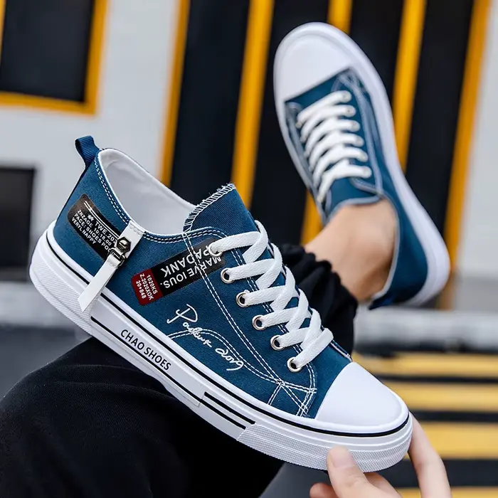 2025 été hommes toile baskets basses décontracté respirant chaussures pour adolescent à la mode léger jeunesse