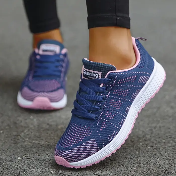 Baskets femme 2024 nouvelle mode respirant couleur unie marche