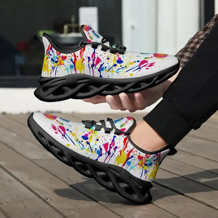 Baskets pour hommes maille confortable respirant chaussures de course