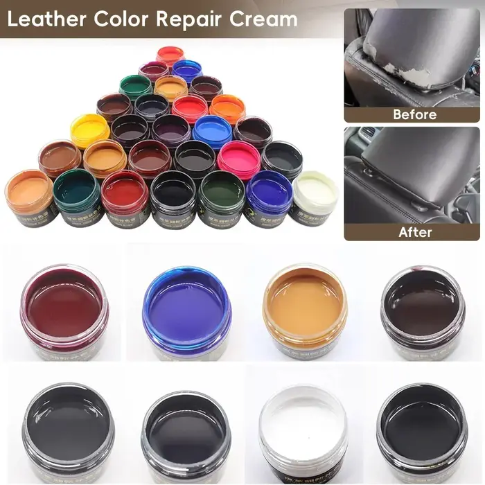Peinture pour cuir, crème pour chaussures