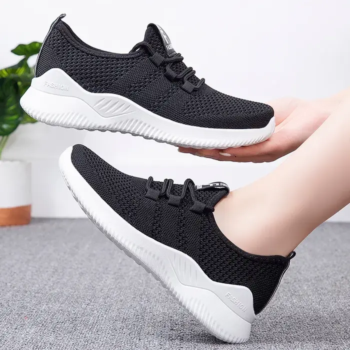 Baskets décontractées confortables pour femmes, chaussures plates respirantes d'été, baskets tendance pour femmes, chaussures de course polyvalentes à lacets, Nouveauté 2026