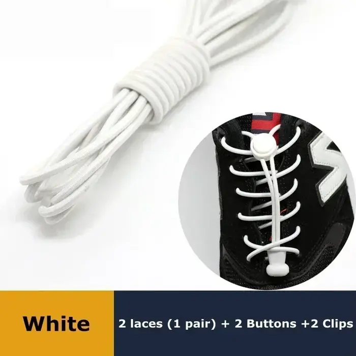 1 paire de lacets élastiques extensibles sans cravate