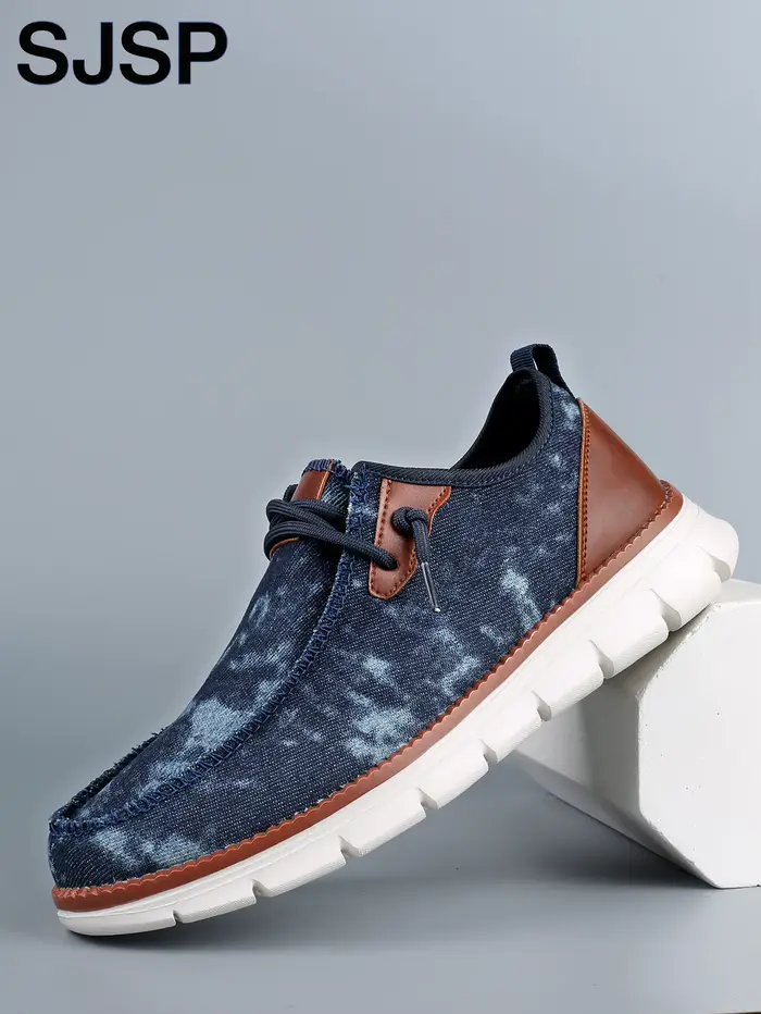 Nouvelles chaussures décontractées à lacets en patchwork Tie-Dye pour hommes