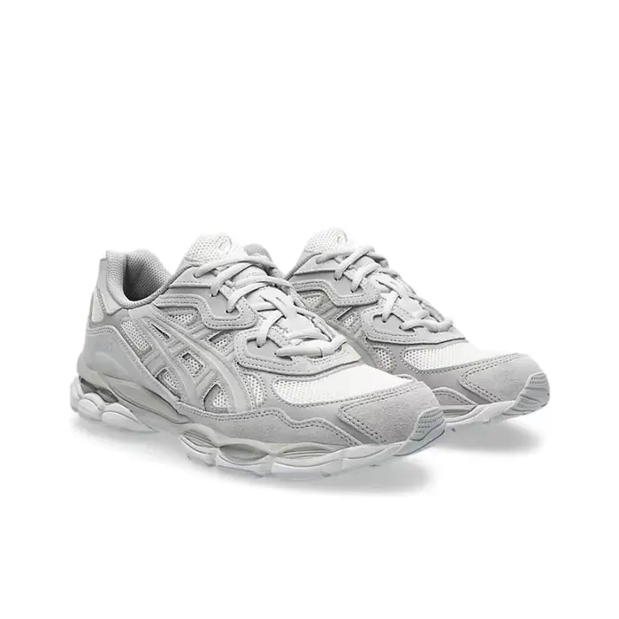 POIZON Asics GEL NYC Chaussures de course décontractées basses unisexe gris blanc 1203A663101