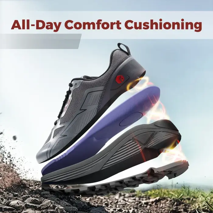 Chaussures pour hommes chaussures de course de fond antidérapantes confortables respirantes pour les personnes avec pieds gonflés avec baskets de soutien de la voûte plantaire