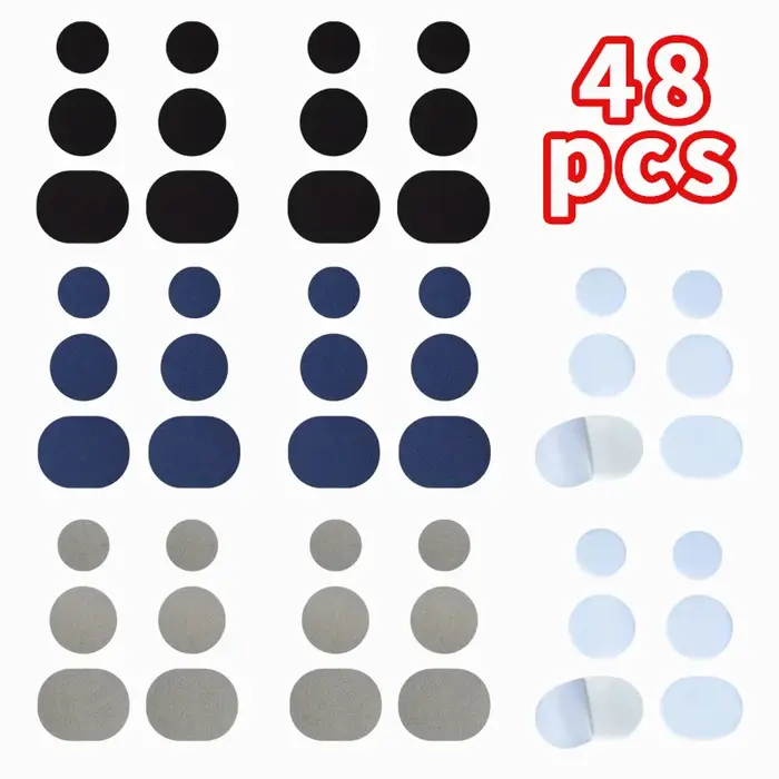 Lot de 48 patchs de réparation de chaussures autocollants robustes, résistants aux rayures pour répa