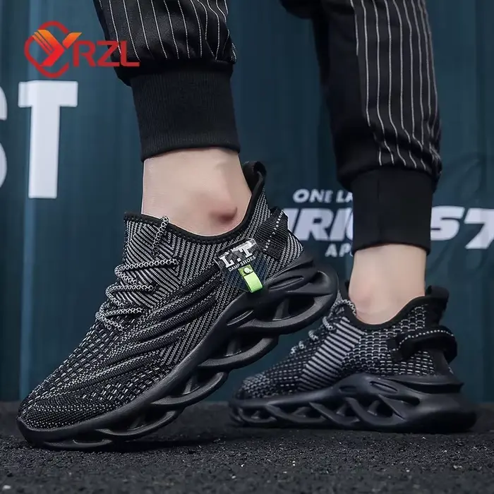 YRZL hommes sport course noir Jogging chaussures espadrilles décontractées en plein air respirant maille femmes léger