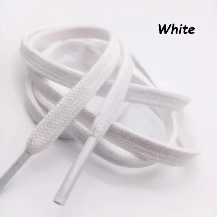 1 Paire de Lacets Plats en Coton de Haute Qualité pour Baskets et Chaussures en Toile