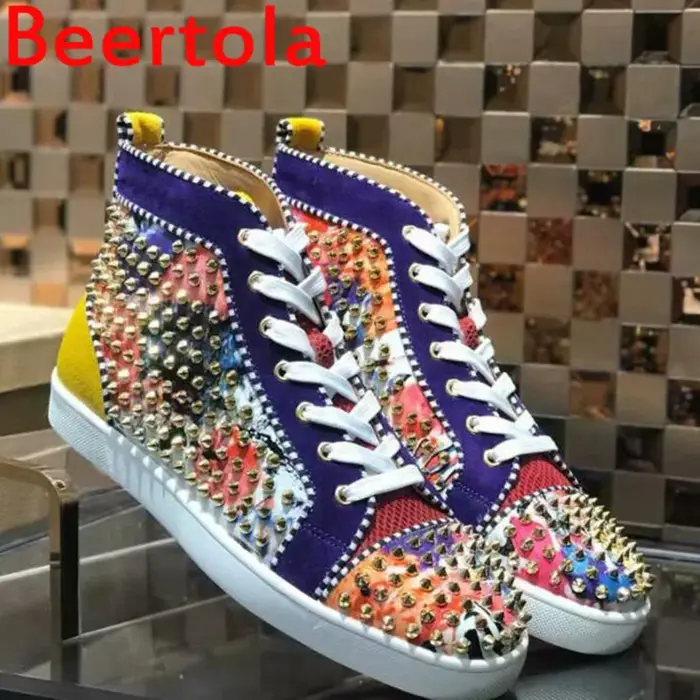 Baskets montantes en cuir pour hommes
