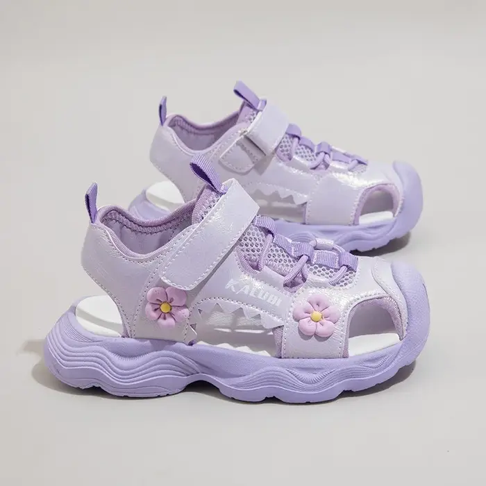Sandales d'aventure recyclées pour petites filles 2026 – Nouvelles chaussures de plage épaisses pour