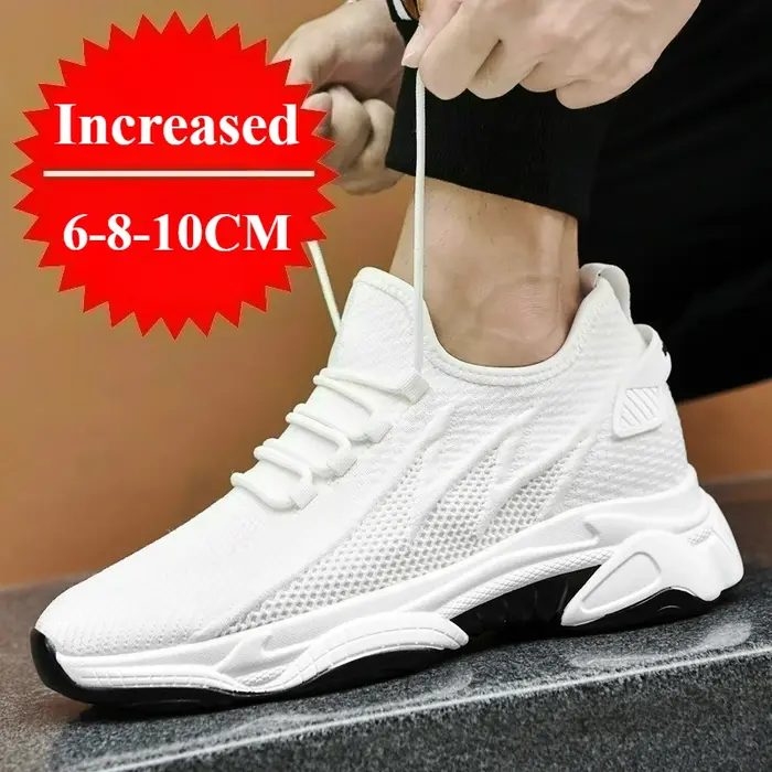 Chaussures pour hommes 10cm hauteur augmenter baskets en plein air