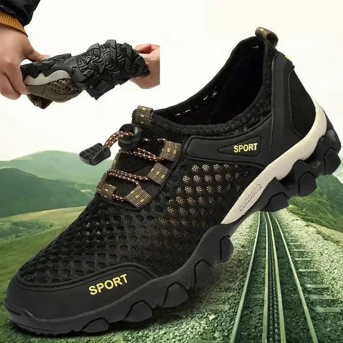Hommes baskets été Wading maille chaussures confortable sans lacet