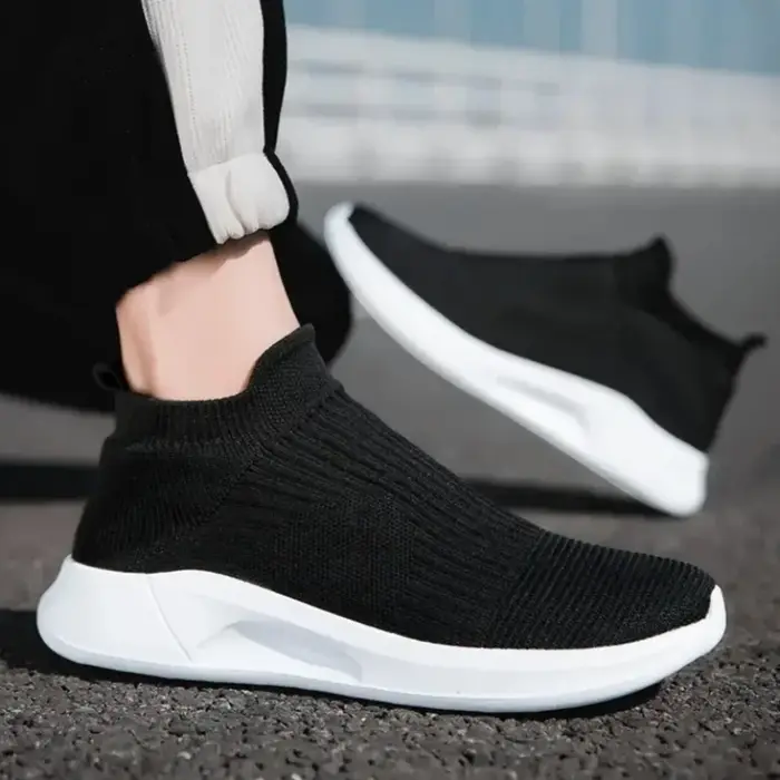 Chaussures de sport décontractées pour homme, en maille, à semelle plate, respirantes, pour l'extérieur.