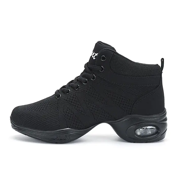 Baskets de danse sportives noires pour femmes