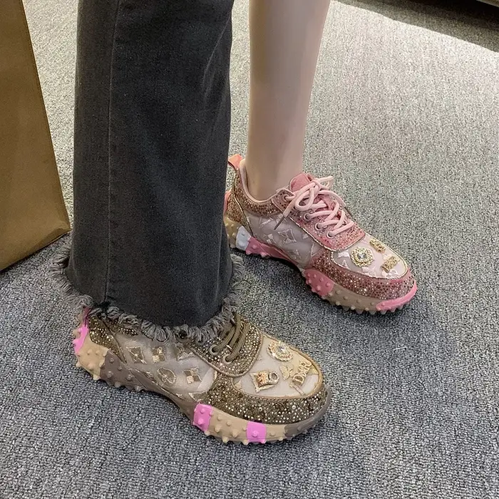 Baskets de tennis décontractées pour femmes, chaussures à bas optiques en biscuits, chaussures de ma