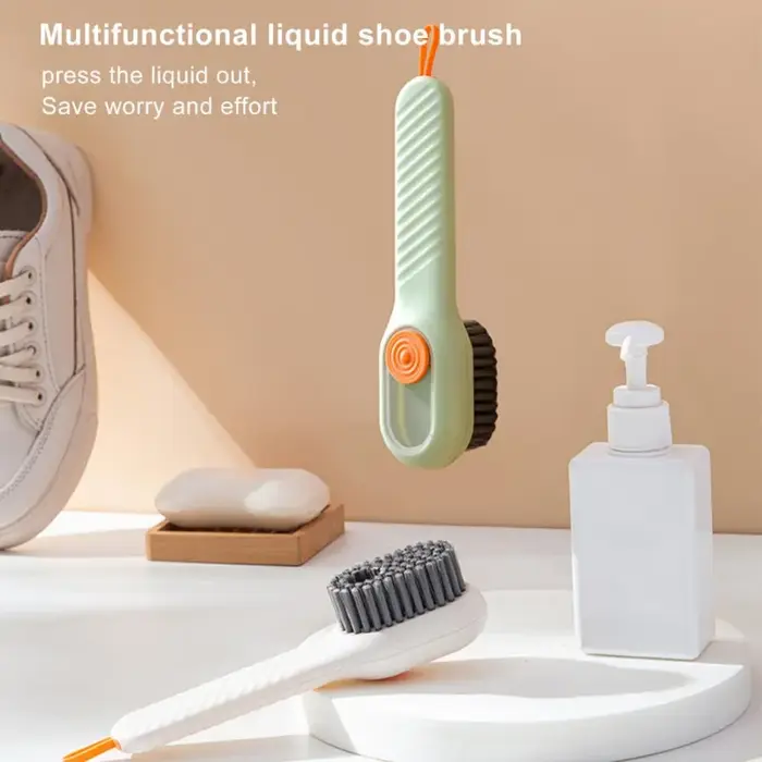 Brosse à chaussures à décharge automatique de liquide, nettoyage en profondeur multifonctionnel, poi