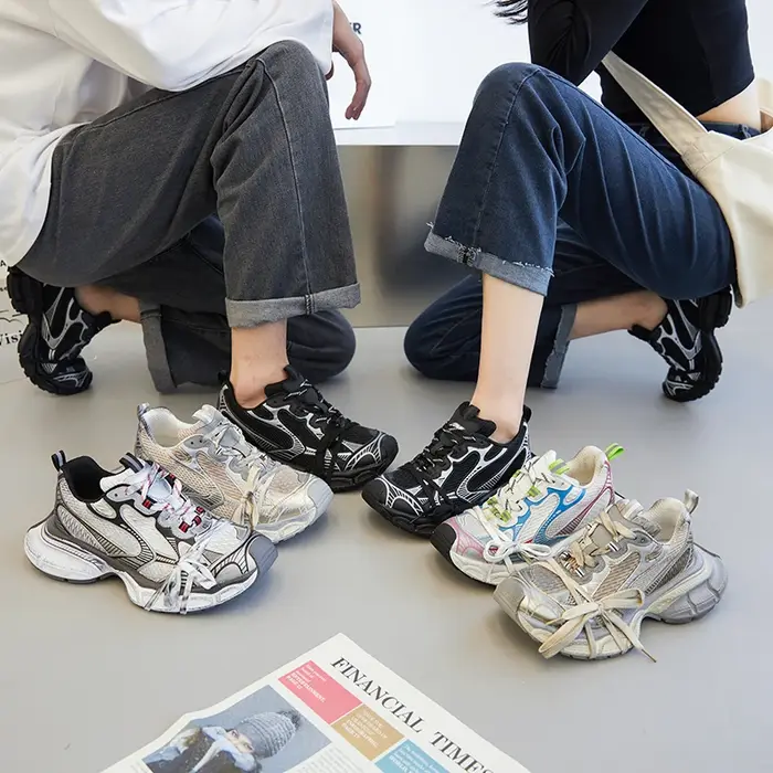 Chaussures de dehors de Luxe à Lacets pour Femme, Baskets de Course, Décontractées, Respirantes, Plates, à la Mode, 2023