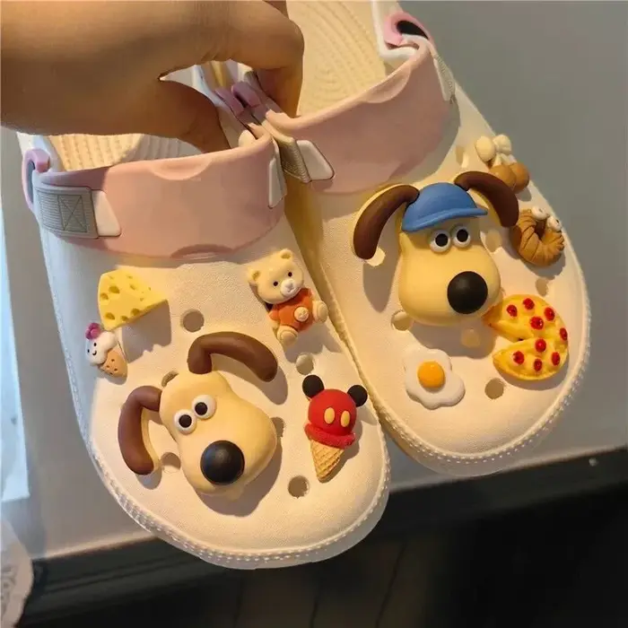 Ensemble de breloques pour chaussures à trous, bricolage, dessin animé mignon, fait à la main, décorations de chaussures de jardin de qualité, cadeau pour filles