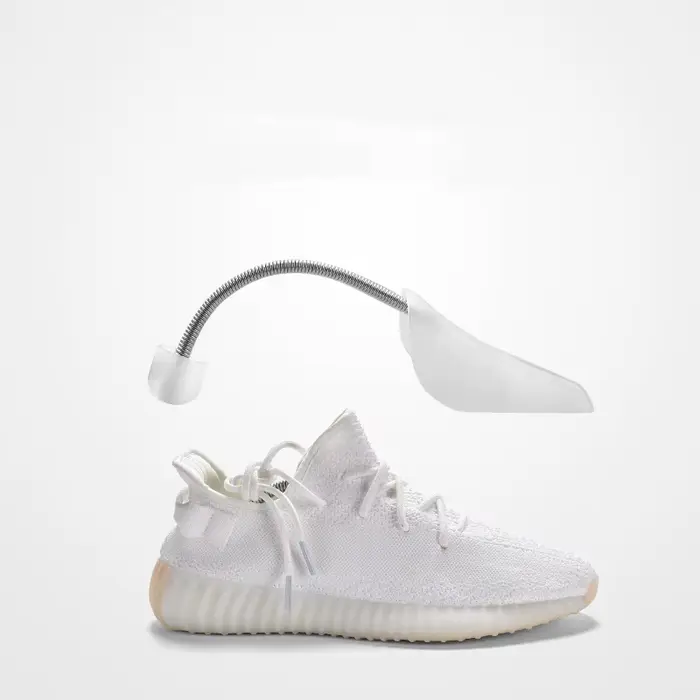 Ménage 1 paires d'arbres à chaussures en plastique pratiques longueur réglable arbres à chaussures c