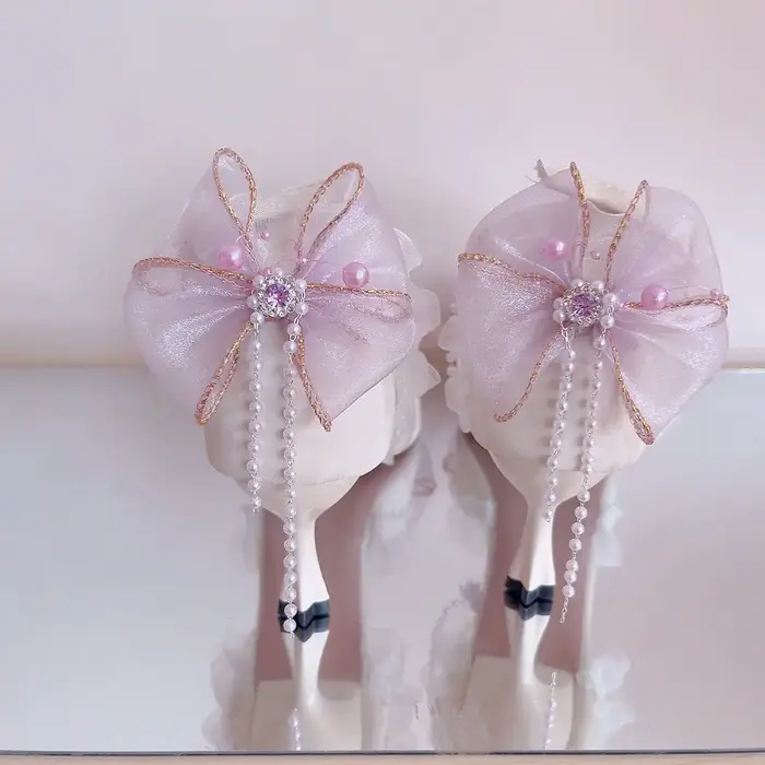 Chaussures Lolita pour femmes, chaussures de fête de luxe de styliste, chaussures élégantes violette