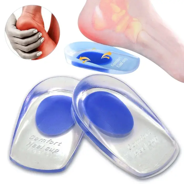 Semelles intérieures médicales en Silicone pour inserts de protection du talon, coussinets d'éperon 