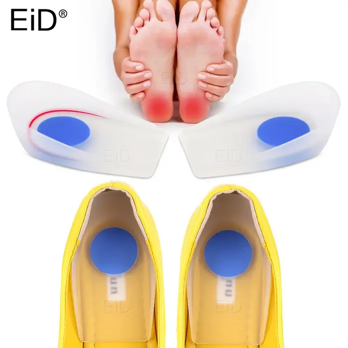 Coussretours de talon en gel de silicone pour fasciite plantaire, absorption des chocs, soins des pi