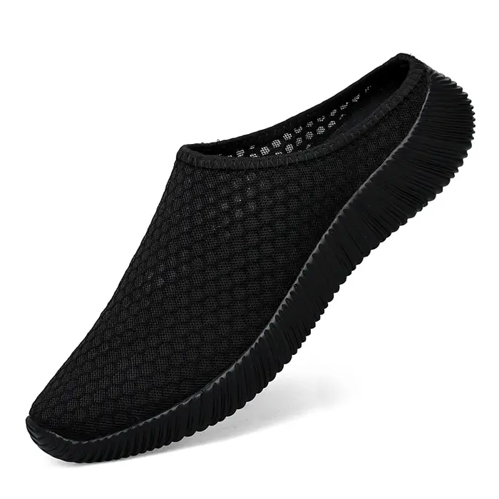 Chaussures d'été pour femmes, baskets d'extérieur noires décontractées pour femmes, chaussures plate