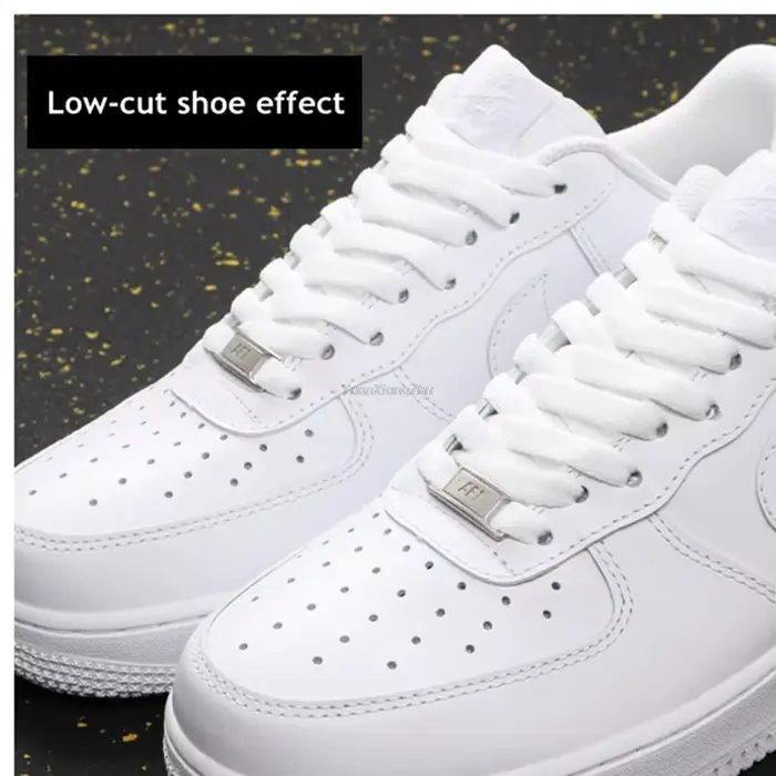 1 ensemble AF1 boucle + lacets Sneaker chaussures lacets chaussures accessoires Original AF1 blanc n