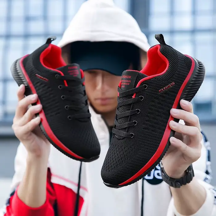 Hommes baskets de course léger marche chaussures de Sport classique maille