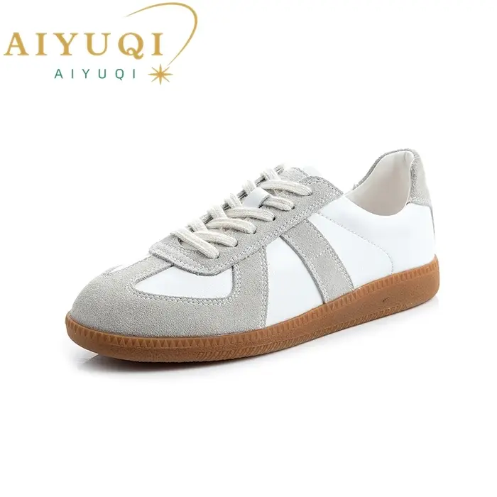 AIYUQI Baskets pour femmes 2026 Nouveauté en cuir véritable Chaussures décontractées plates de print