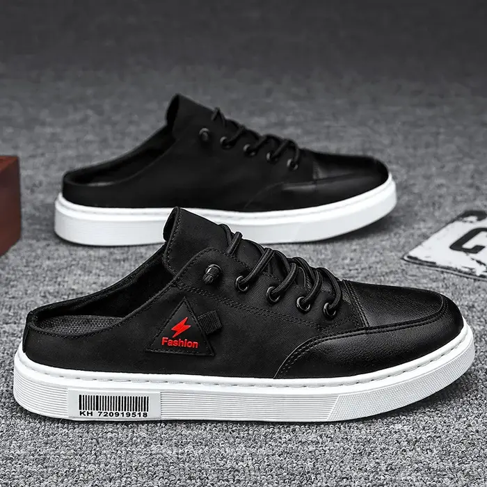 Chaussures en toile à enfiler pour hommes, chaussures décontractées sans talons, pantoufles d'automn