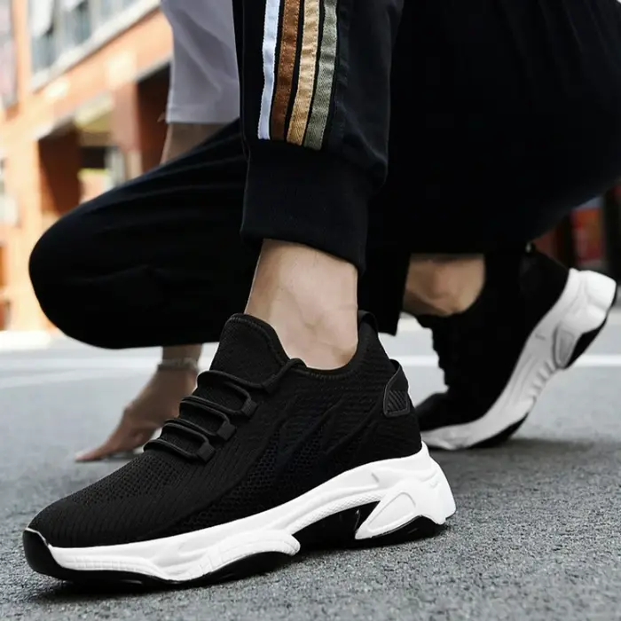 Chaussures pour hommes 10cm hauteur augmenter baskets en plein air