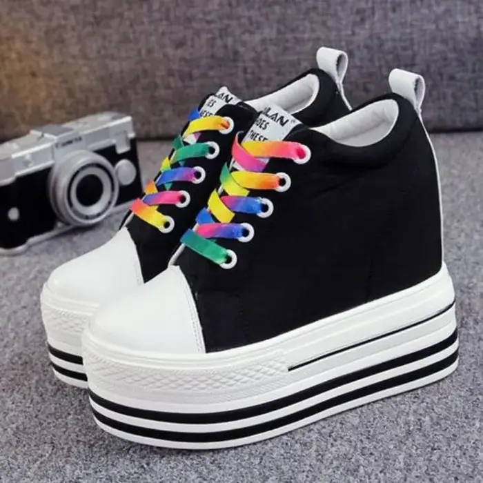 Nouvelles Chaussures Décontractées Femme 2026 à Talon Compensé de 12 cm
