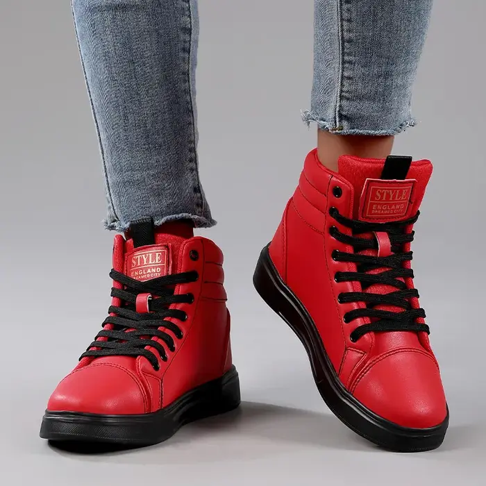 Baskets rouges pour hommes