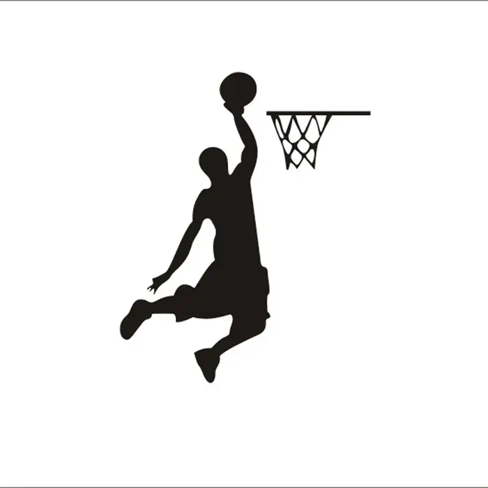 Autocollant mural Dunk de joueur de basket-ball de dessin animé