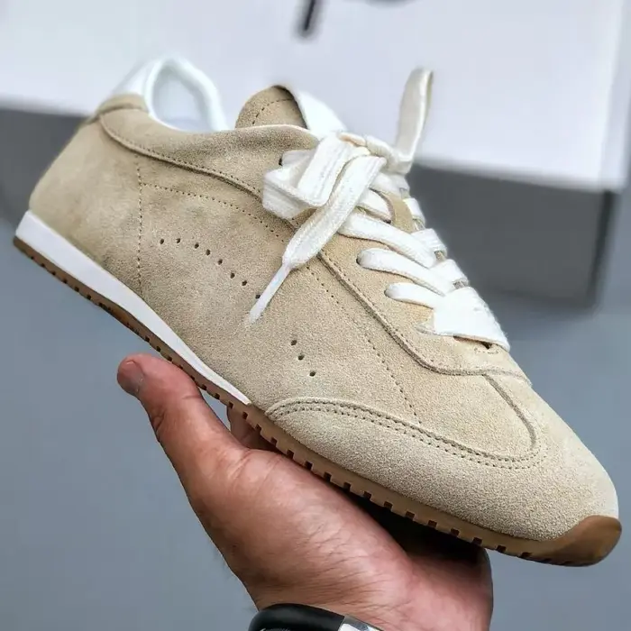 Chaussures de sport plates vintage Deqin originales à lacets