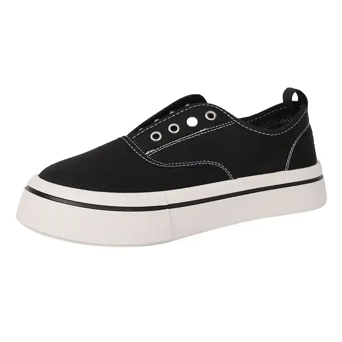 Baskets en toile noires pour femmes
