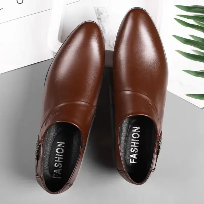 Chaussures sociales décontractées en cuir pour hommes