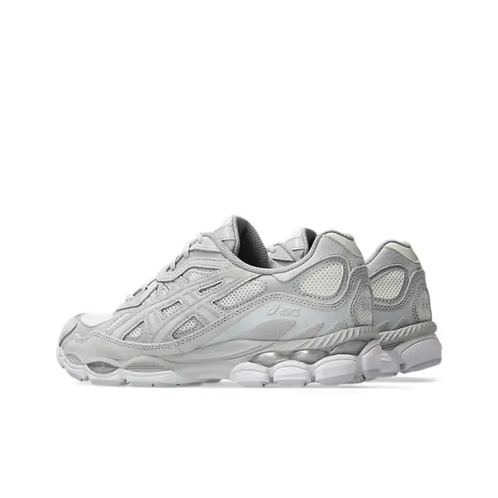 POIZON Asics GEL NYC Chaussures de course décontractées basses unisexe gris blanc 1203A663101