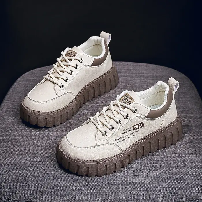 Nouvelles Chaussures Décontractées Femme Printemps 2026 Style Campus Designer Plateforme Tendance Po
