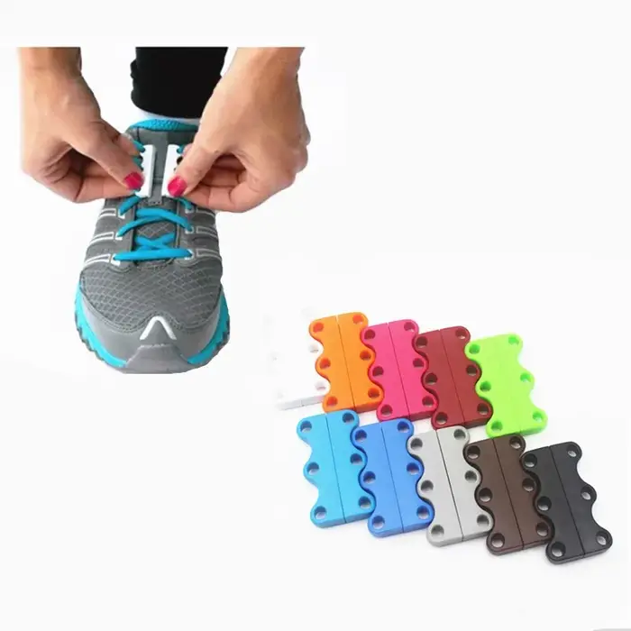 1 paire 6 couleurs lacets magnétiques lacet boucle fermetures paresseuses