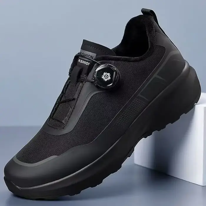 Chaussures de course d'extérieur respirantes 2025 – Baskets décontractées à bouton rotatif et semelle épaisse pour hommes et femmes