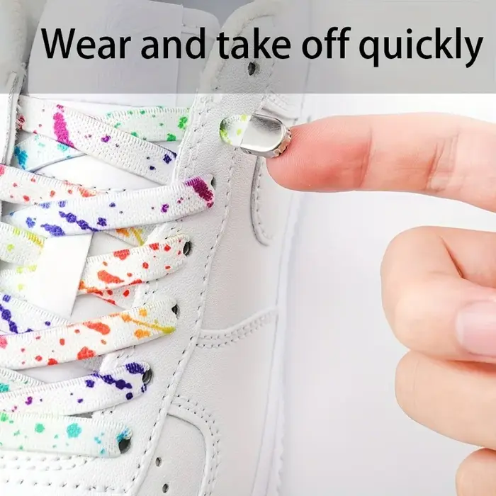 Lacets de chaussures à impression d'encre Splash pour baskets