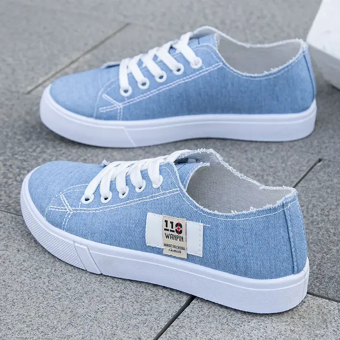 Baskets Basses en Denim pour Femme