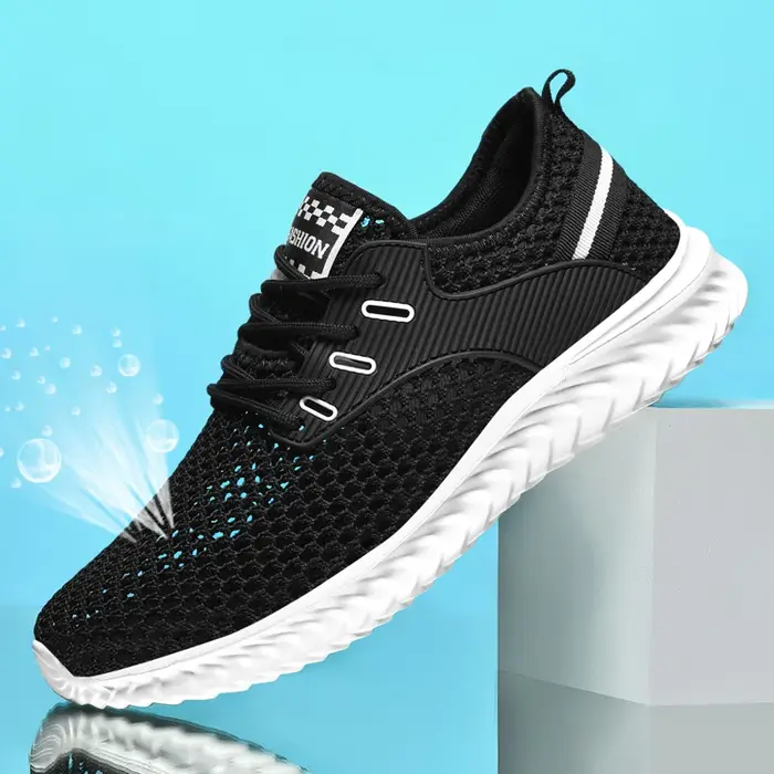 Baskets respirantes en maille creuse pour hommes, chaussures de sport de tennis d'été, chaussures de basket-ball, marche décontractée, originales, hommes