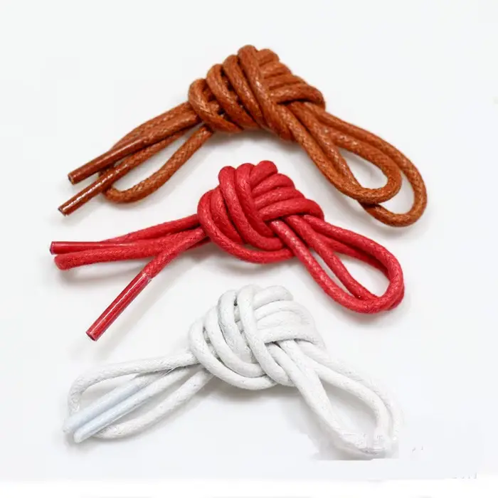 Lacets imperméables en cuir pour femmes et hommes, lacets de chaussures de forme ronde, corde Fine, 
