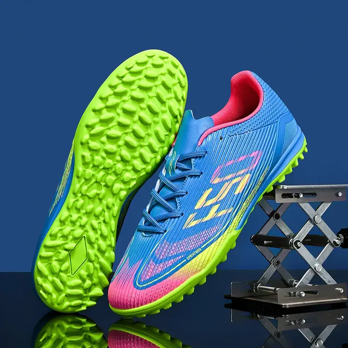 Chaussures de football en salle IC, tige en PU léger, semelle plate en caoutchouc flexible, chaussur